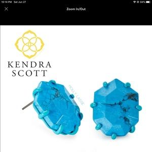 Kendra Scott Turquoise Matte stud earrings.